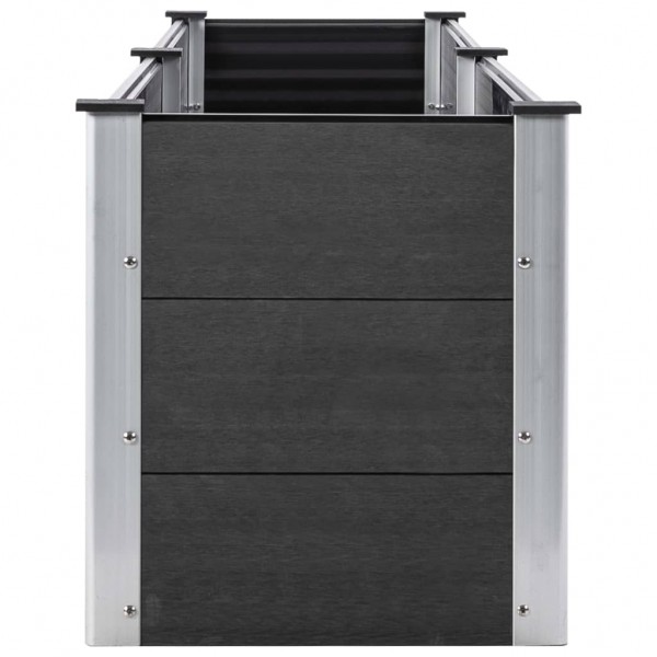 Arriate de WPC gris 250x50x54 cm M 4