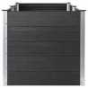 Canteiro elevado de jardim 250x100x54 cm WPC cinzento 4