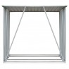 Casetilla para leña acero galvanizado verde 163x83x154 cm 3