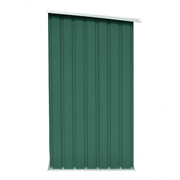 Abrigo p/ arrumação de troncos jardim aço 163x83x154cm verde M 4