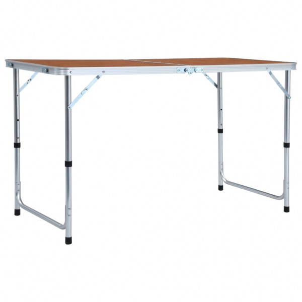 Mesa de camping plegable de aluminio 120x60 cm D