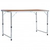 Mesa de camping plegable de aluminio 120x60 cm 1