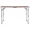 Mesa de camping plegable de aluminio 120x60 cm 2