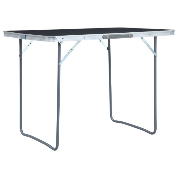 Mesa de camping plegable de aluminio gris 120x60 cm D