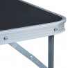 Mesa de camping plegable de aluminio gris 120x60 cm 5