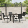 Conjunto de Jantar de Jardim 5 pcs Preto 80 x 80 x 73 cm 4