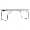 Mesa de camping plegable aluminio blanca 60x40 cm 1