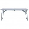 Mesa de camping plegable aluminio blanca 60x40 cm 2