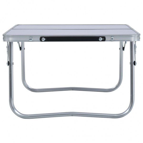 Mesa de campismo dobrável 60x40 cm alumínio branco M 3