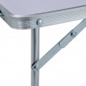 Mesa de camping plegable aluminio blanca 60x40 cm 5