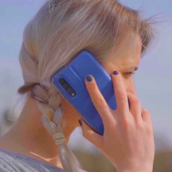 CasoCOOLFlip capa paraXiaomiNota Redmi14Azul liso M 4