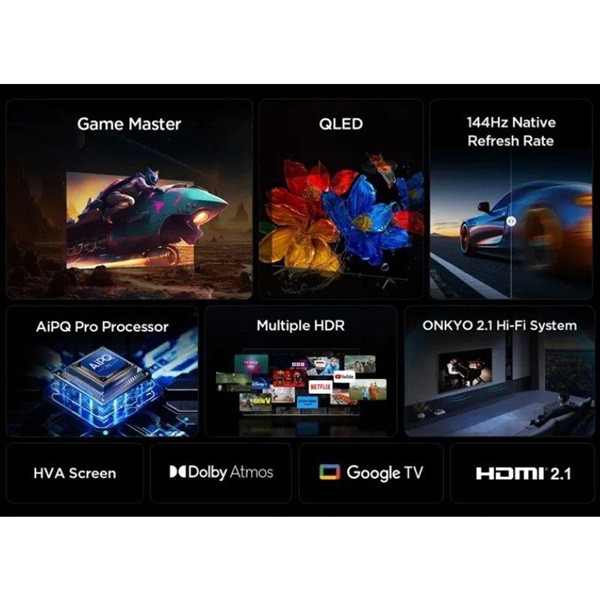 Smart TV TCL 65" QLED 4K UHD 65P8K negro M 5