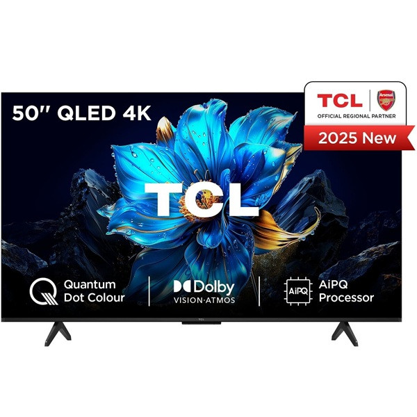 Smart TV TCL 50" QLED 4K HDR 50P7K negro D