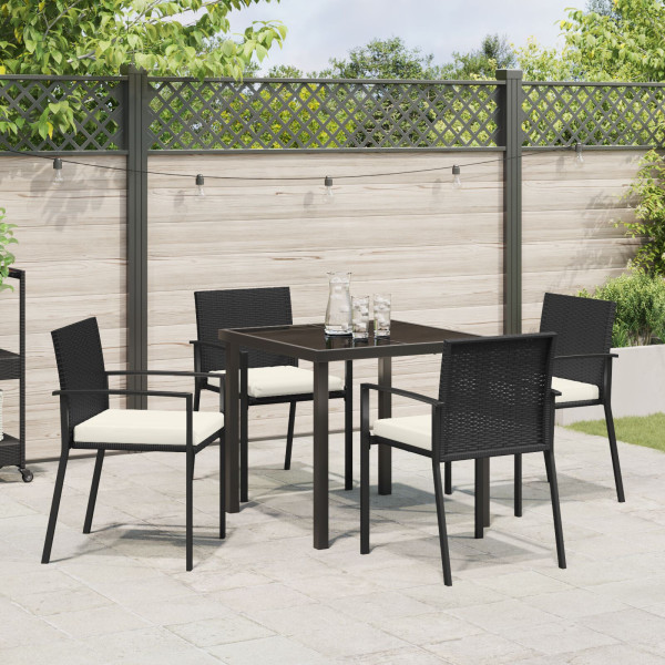 Conjunto de Jardim 5 Peças - Poliratan Preto M 4