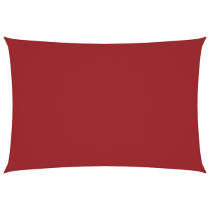 Toldo de vela rectangular tela Oxford rojo 2.5x4.5 m H