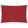 Para-sol estilo vela tecido oxford retangular 2.5x4.5m vermelho 2