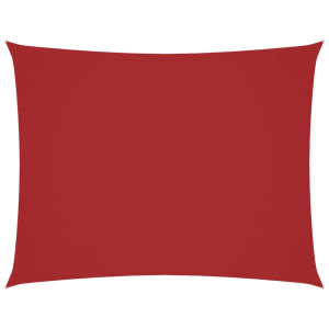 Para-sol estilo vela tecido oxford retangular 4x6 m vermelho H
