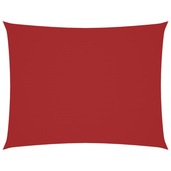 Para-sol estilo vela tecido oxford retangular 4x6 m vermelho M 2