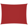 Toldo de vela rectangular tela Oxford rojo 4x6 m 2