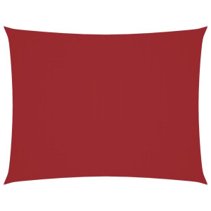 Toldo de vela rectangular tela Oxford rojo 5x7 m H