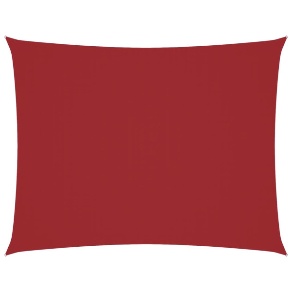 Toldo de vela rectangular tela Oxford rojo 5x7 m M 2