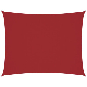 Para-sol estilo vela tecido oxford retangular 6x7 m vermelho H