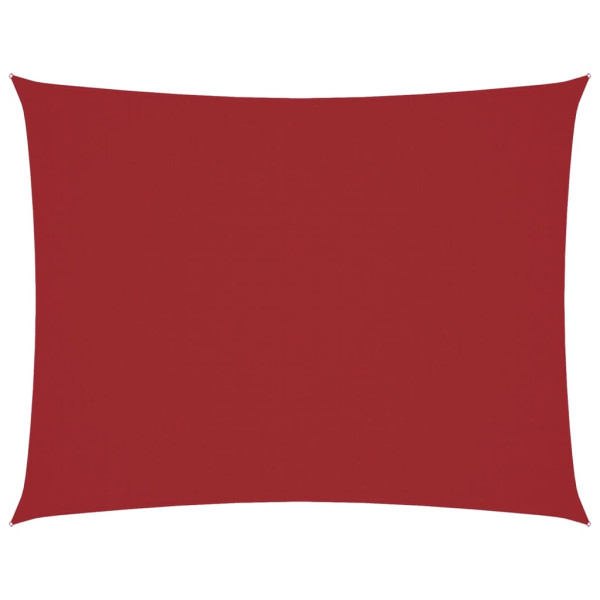Para-sol estilo vela tecido oxford retangular 6x7 m vermelho M 2