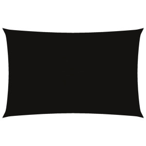 Toldo de vela rectangular tela Oxford negro 5x8 m H