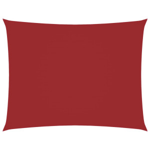 Toldo de vela rectangular tela Oxford rojo 5x6 m H