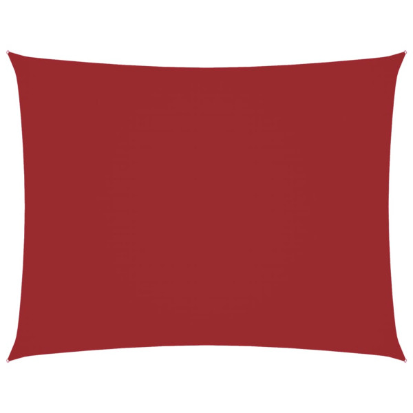 Toldo de vela rectangular tela Oxford rojo 5x6 m M 2