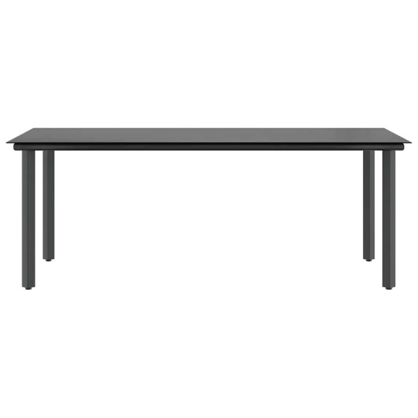 Conjunto jantar jardim 9 peças almofadas vidro vime PE castanho M 5