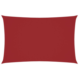Para-sol estilo vela tecido oxford retangular 2.5x5 m vermelho H