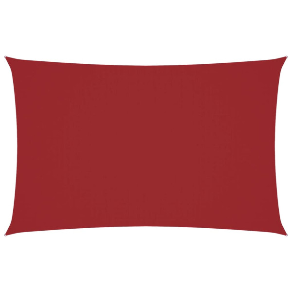 Toldo de vela rectangular tela Oxford rojo 2.5x5 m M 2