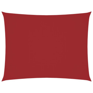 Toldo de vela rectangular tela Oxford rojo 4x5 m H