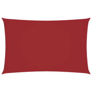 Para-sol estilo vela tecido oxford retangular 5x8 m vermelho H