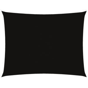Toldo de vela rectangular tela Oxford negro 5x7 m H