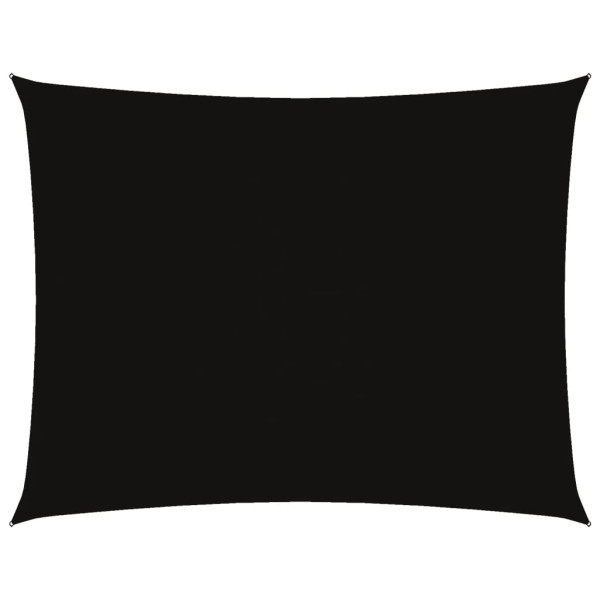 Toldo de vela rectangular tela Oxford negro 5x7 m M 2