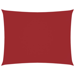 Para-sol estilo vela tecido oxford retangular 3.5x4.5m vermelho H
