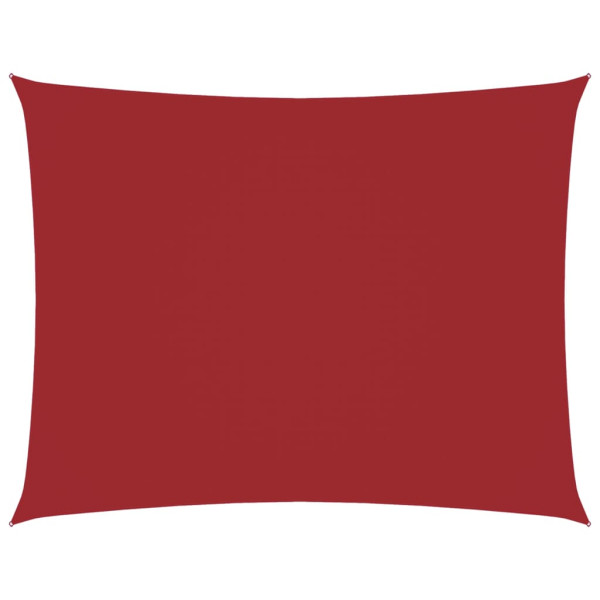 Para-sol estilo vela tecido oxford retangular 3.5x4.5m vermelho M 2
