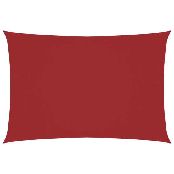 Toldo de vela rectangular tela Oxford rojo 3x6 m M 2