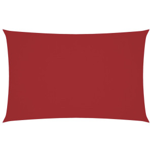 Para-sol estilo vela tecido oxford retangular 4x7 m vermelho H