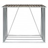 Abrigo p/ arrumação de troncos jardim aço 163x83x154cm castanho 5