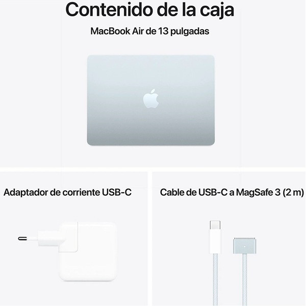 APPLE MACBOOK AIR 13.6" 2025 M4 24GB RAM 512GB azul cielo M 10