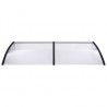 Toldo para porta 240x75 cm PC preto e transparente 2