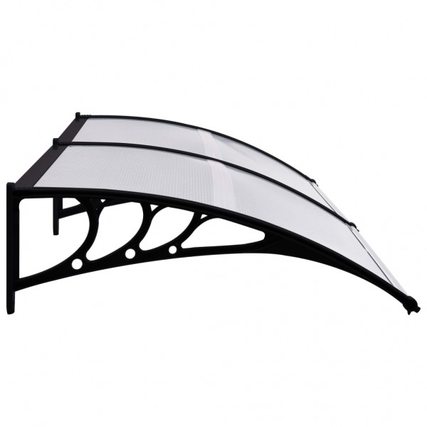 Toldo para porta 240x75 cm PC preto e transparente M 3