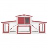 Coelheira exterior grande 201x45x85cm madeira vermelho e branco 3