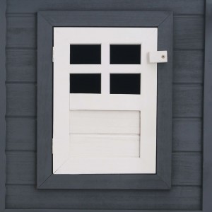 Galinheiro de exterior com gaiola para ovos madeira cinzento H