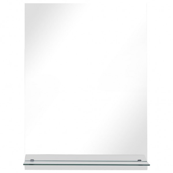 Espejo de pared con estante de vidrio templado 50x70 cm M 3