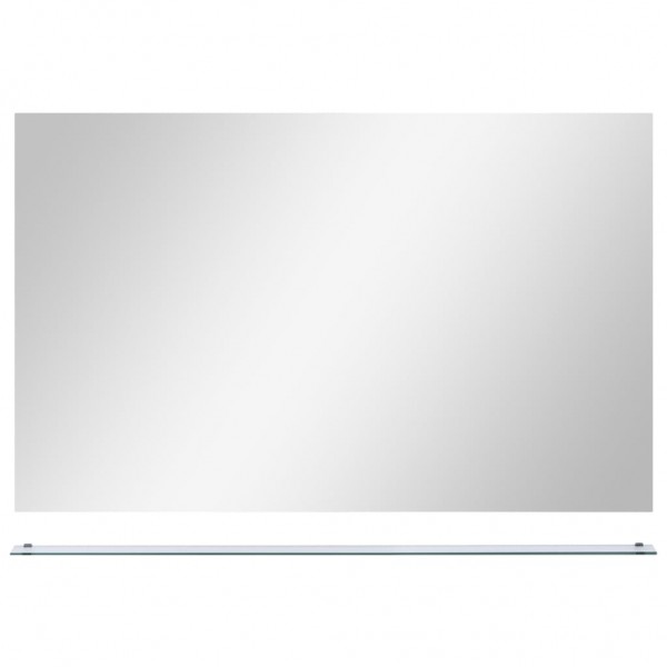 Espejo de pared con estante de vidrio templado 100x60 cm M 3