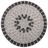 Set de mesa y sillas de bistró 3 pzas con mosaico cerámica gris 5